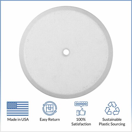 American Built Pro Clean-Out Cover Plate, 4-1/4 in. Diameter Plastic Flat White 104FW P1